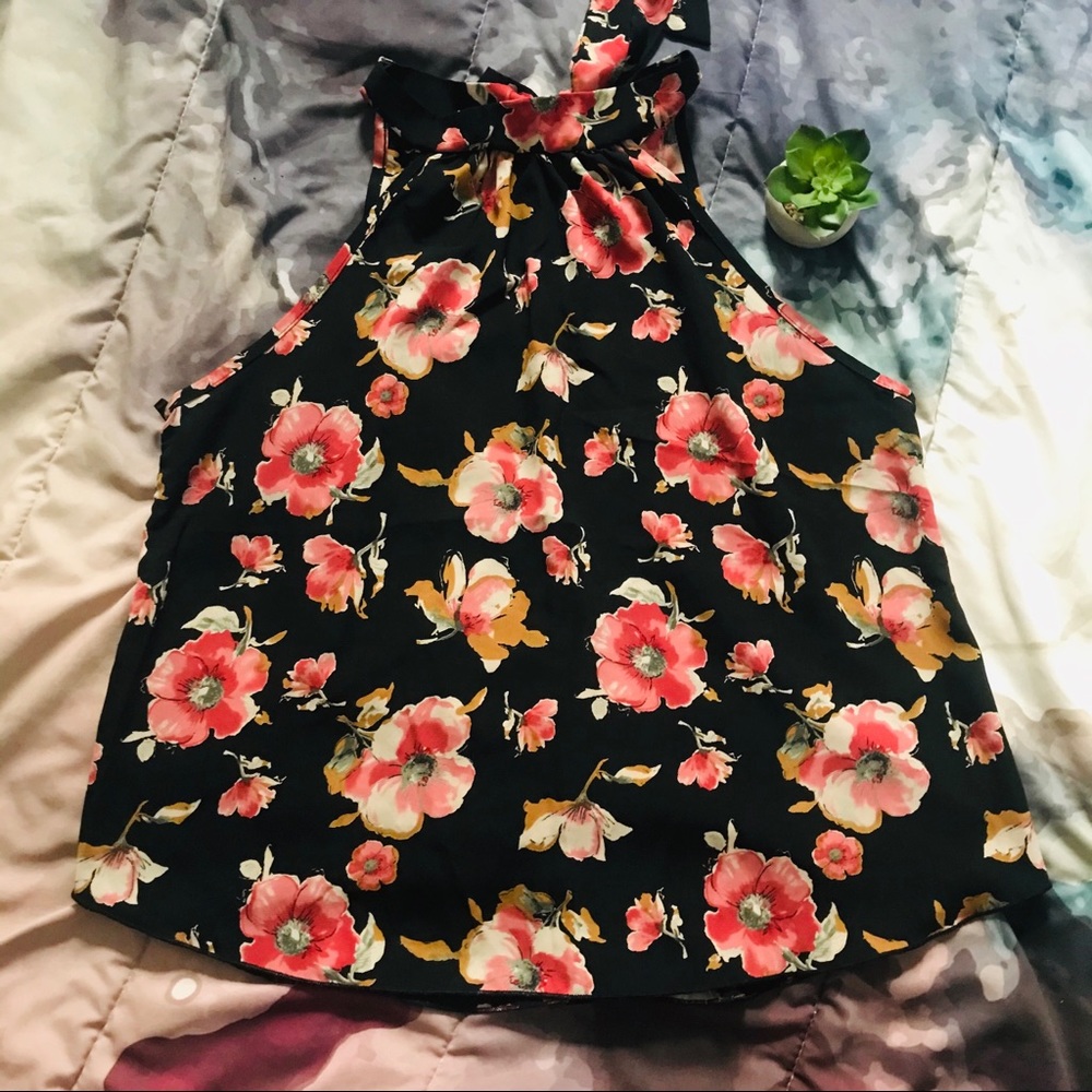 Floral Halter Tank